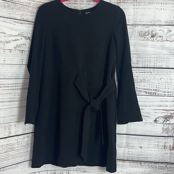 Rachel Rachel Roy Dress Womens Size 2 side tie long sleeve sheath Black Mini - Picture 4 of 12